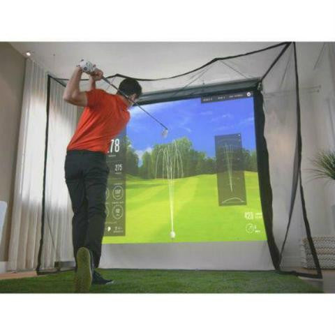 HomeCourse Pro Retractable Golf Simulator Screen Enclosure